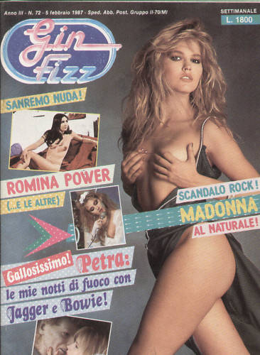 GIN FIZZ magazine side cover Issue 72 5 February 1987
