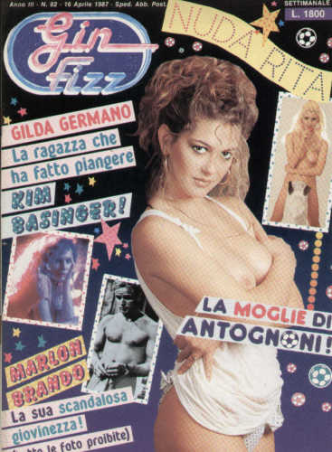 GIN FIZZ magazine side cover Issue 82 16 April 1987