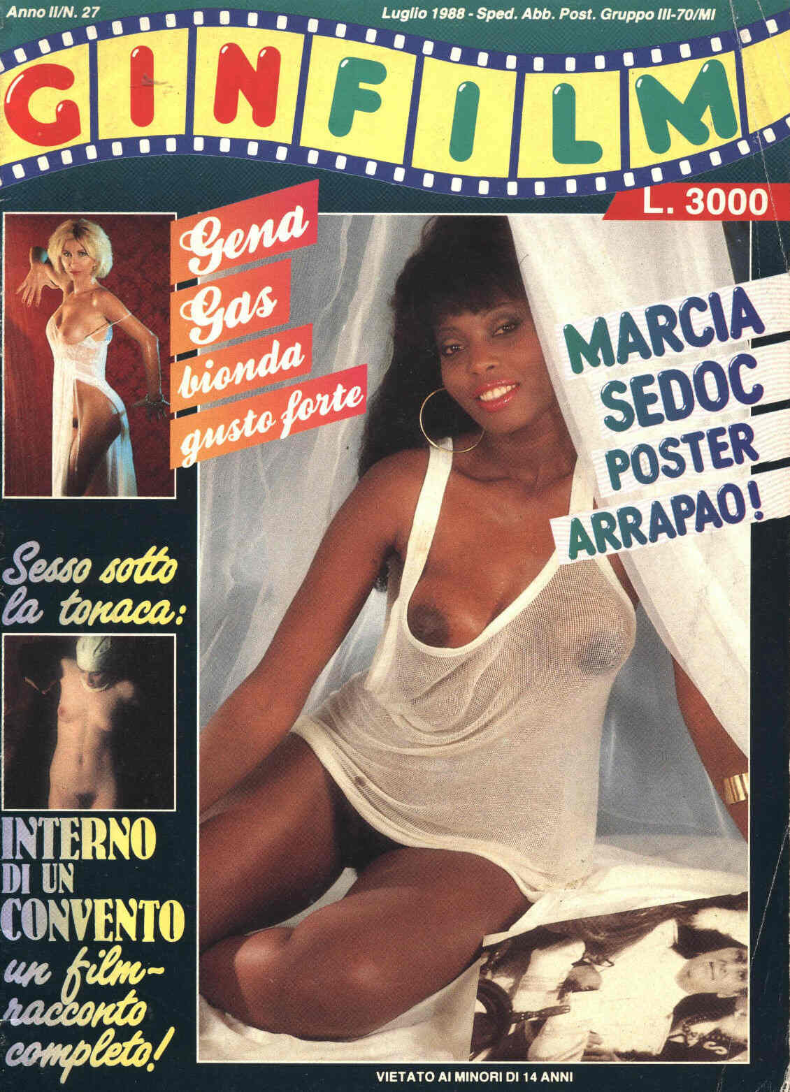 GINFILM magazine side cover Issue 27 July 1988