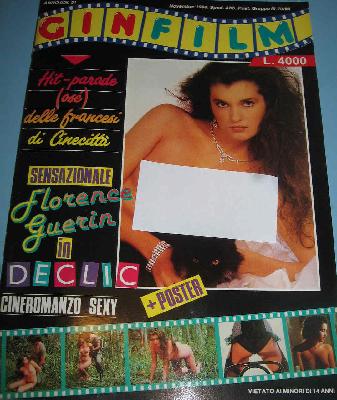GINFILM magazine side cover Issue 31 November 1988