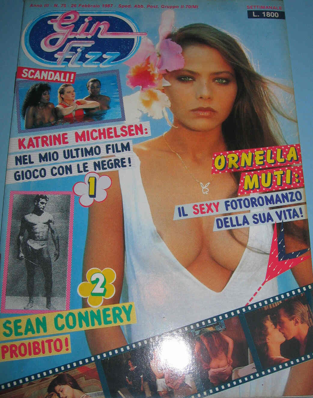 GIN FIZZ magazine side cover Issue 75 26 February 1987