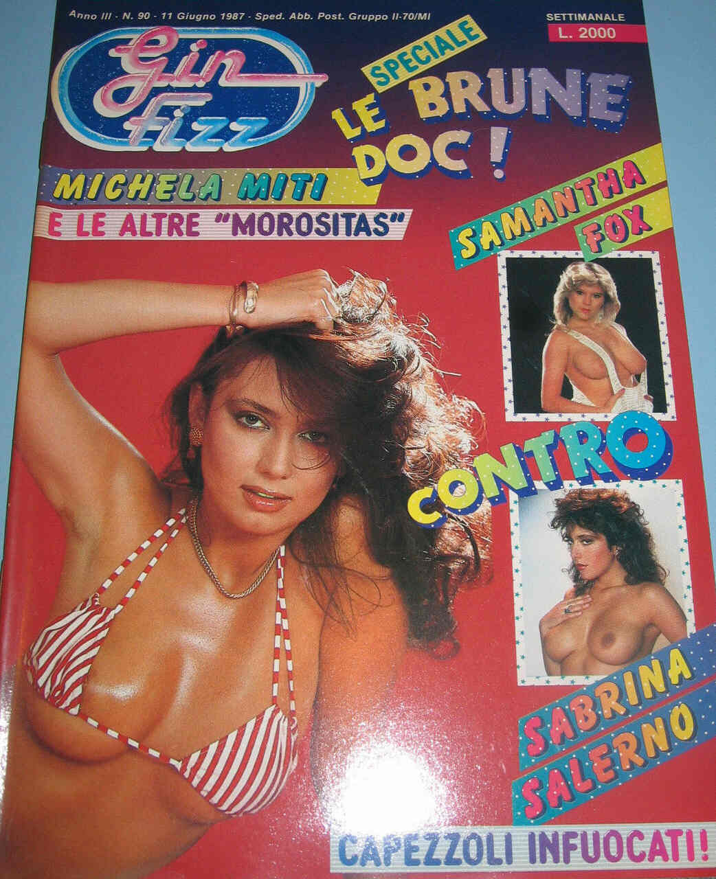 GIN FIZZ magazine side cover Issue 90 11 June 1987