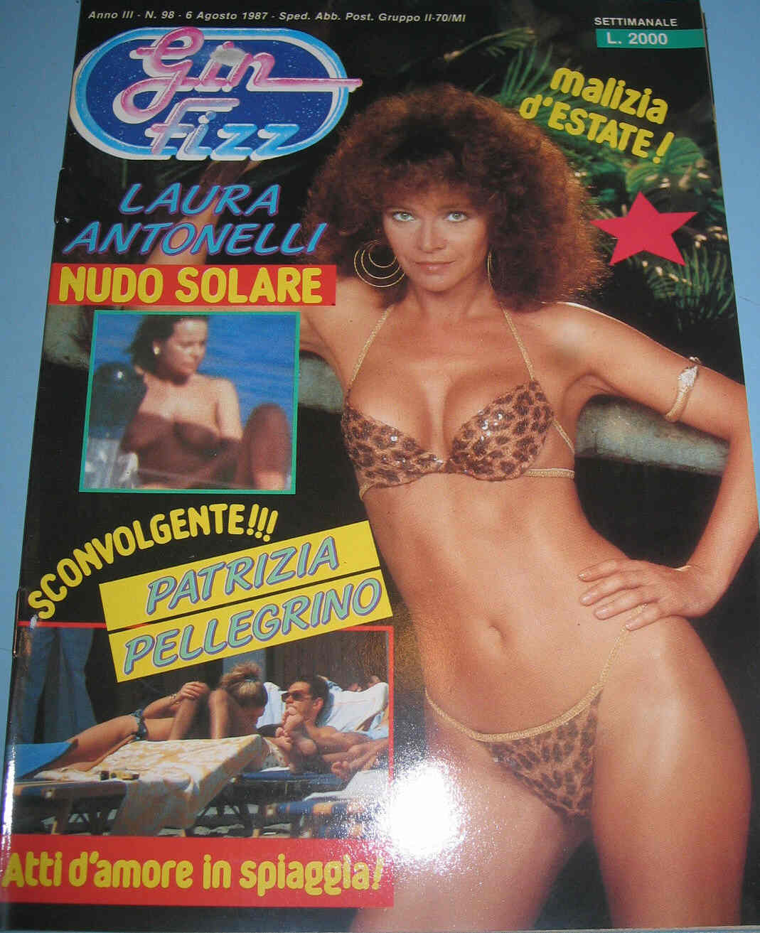 GIN FIZZ magazine side cover Issue 98 6 August 1987