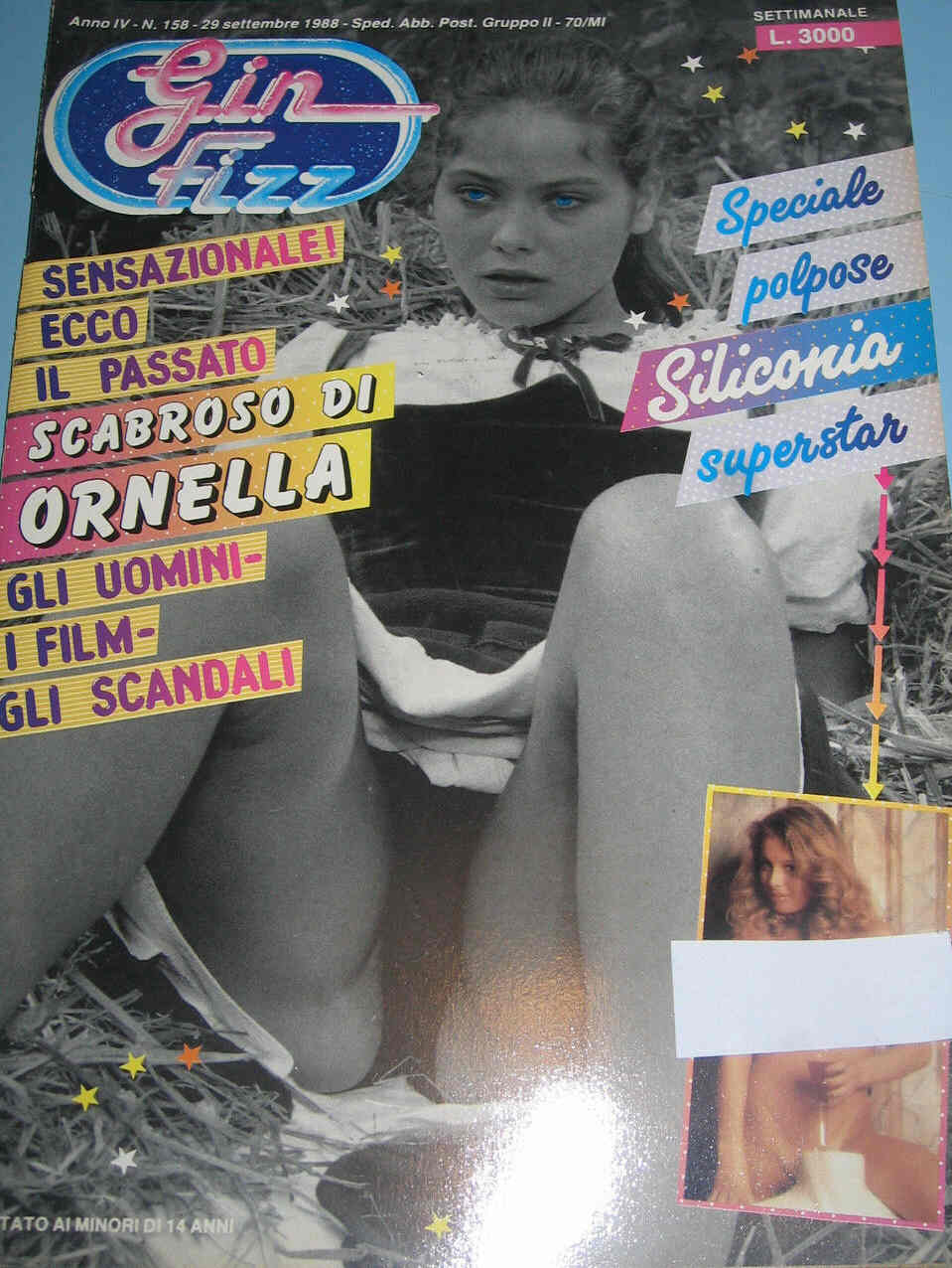 GIN FIZZ magazine side cover Issue 158 29 September 1988