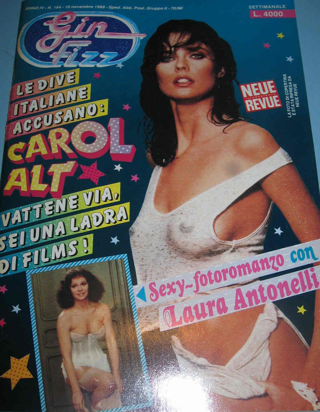 GIN FIZZ magazine side cover Issue 164 10 November 1988