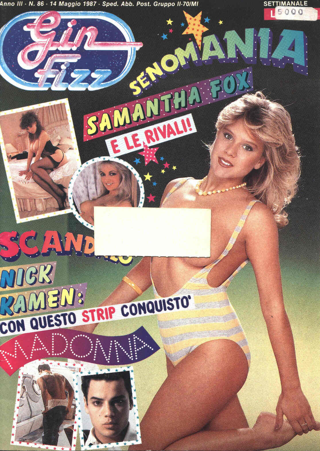 GIN FIZZ magazine side cover Issue 86 14 May 1987