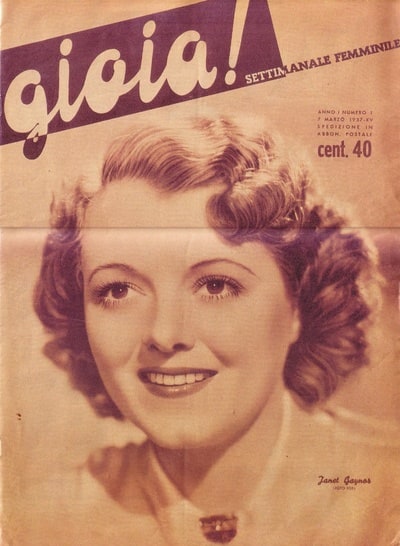 GIOIA magazine side cover Issue 1 7 March 1937