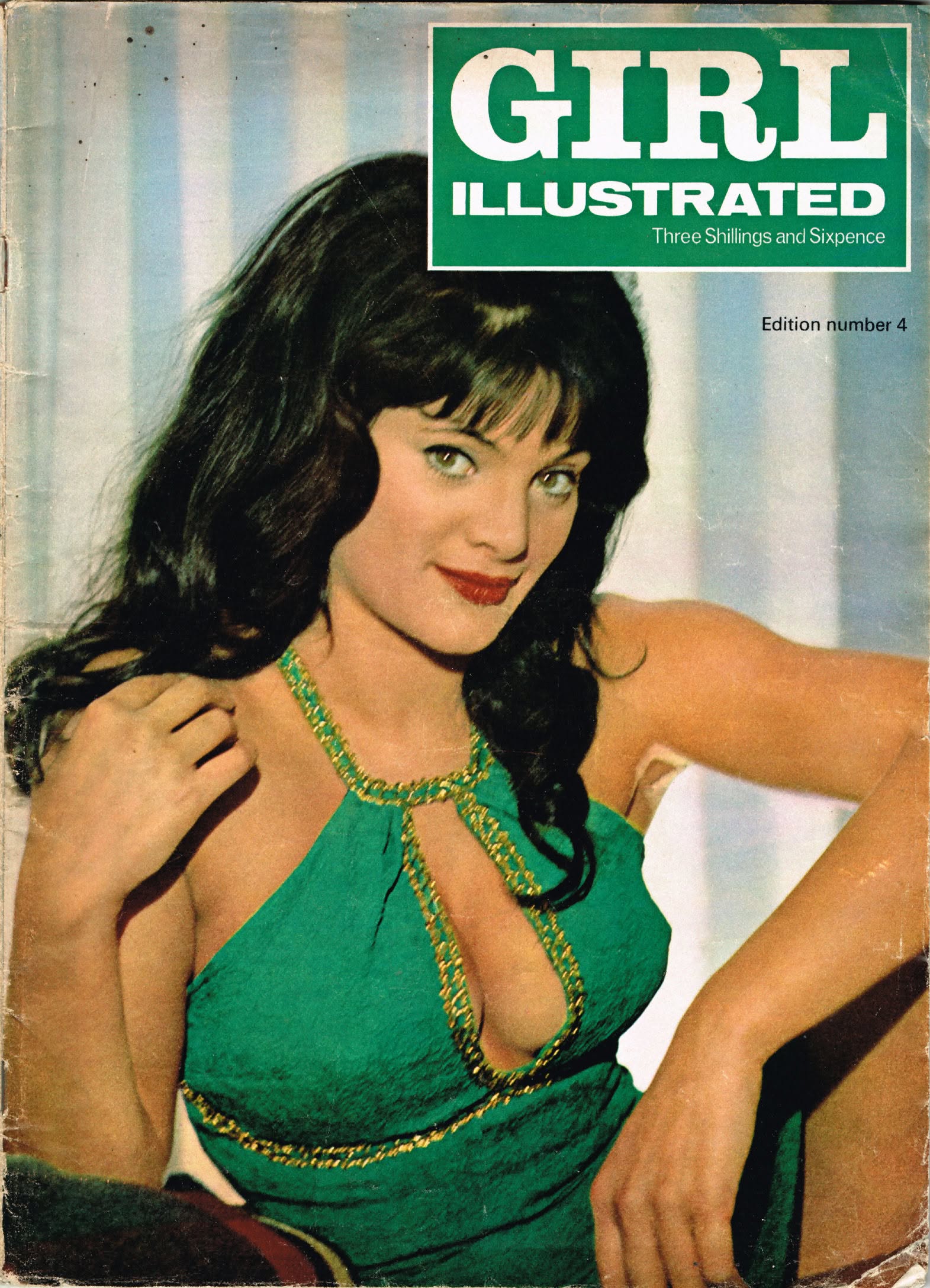 GIRL ILLUSTRATED magazine side cover Issue 4  April 1966
