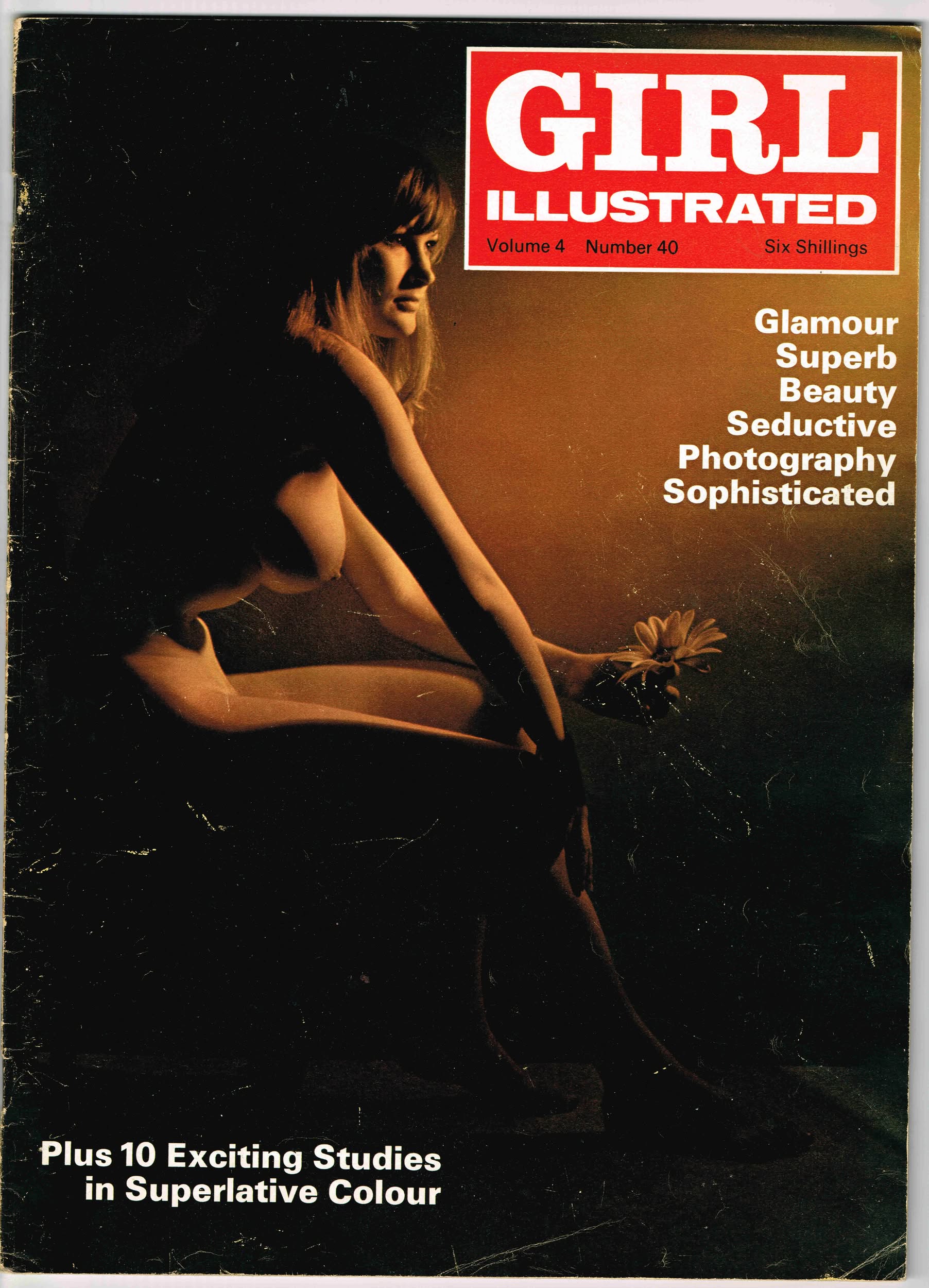 GIRL ILLUSTRATED magazine side cover Issue 40  April 1969