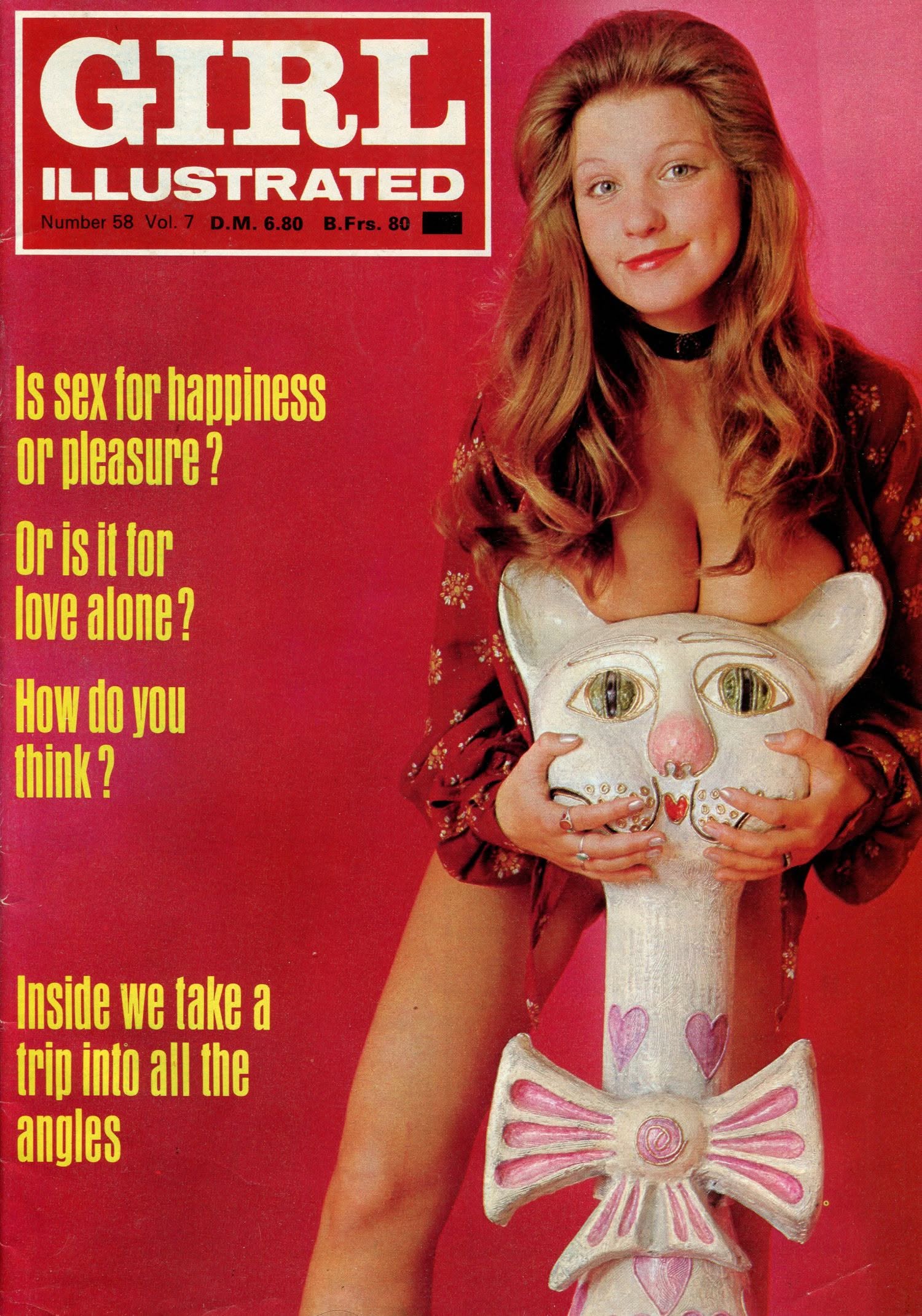 GIRL ILLUSTRATED magazine side cover  Vol 7 No  58   1972