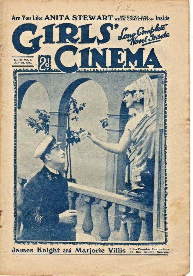 GIRLS CINEMA magazine side cover Issue 93 22 July 1922