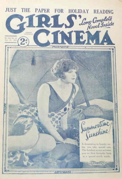 GIRLS CINEMA magazine side cover 16 August 1926
