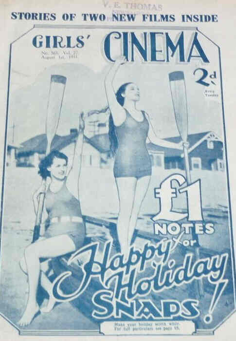 GIRLS CINEMA magazine side cover Issue 563 1 August 1931