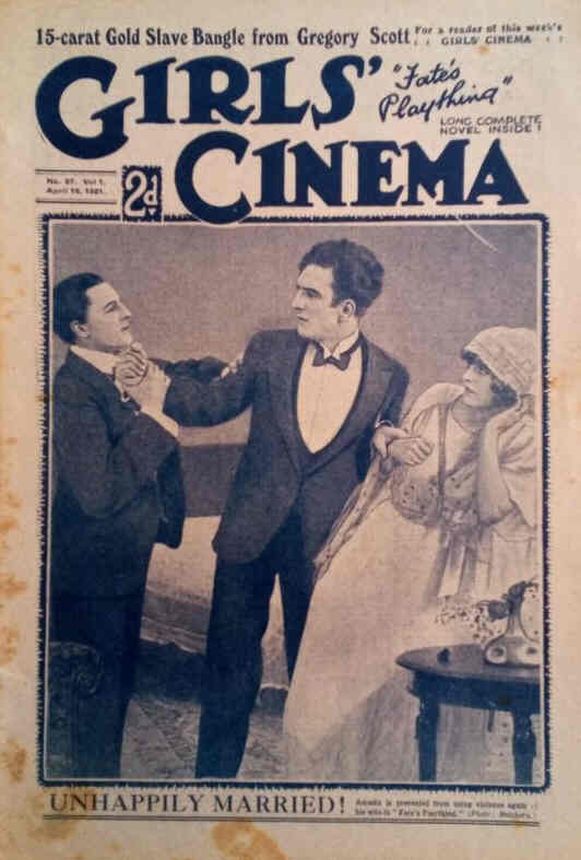 GIRLS CINEMA magazine side cover Issue 27 16 April 1921