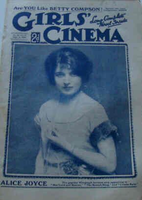 GIRLS CINEMA magazine side cover 2 September 1922