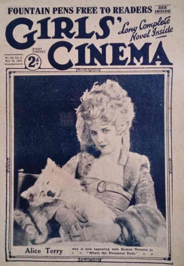 GIRLS CINEMA magazine side cover Issue 155 29 September 1923