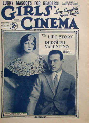GIRLS CINEMA magazine side cover 1 December 1923