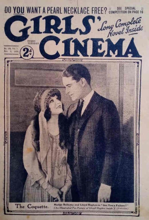 GIRLS CINEMA magazine side cover Issue 160 3 November 1923