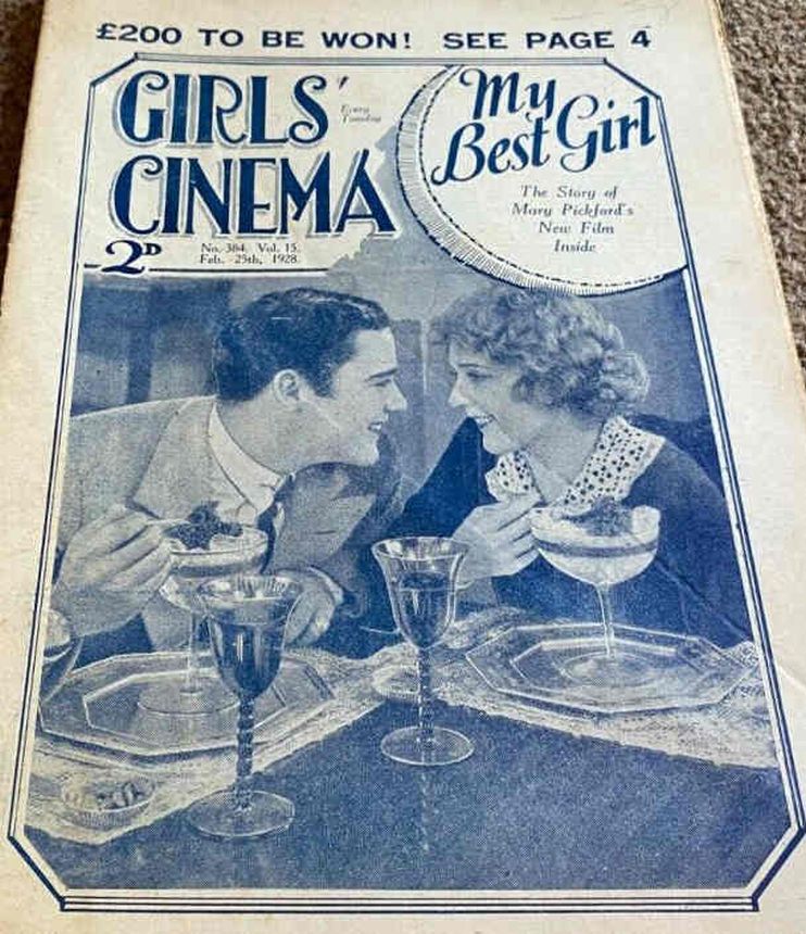 GIRLS CINEMA magazine side cover Issue 384 25 February 1928