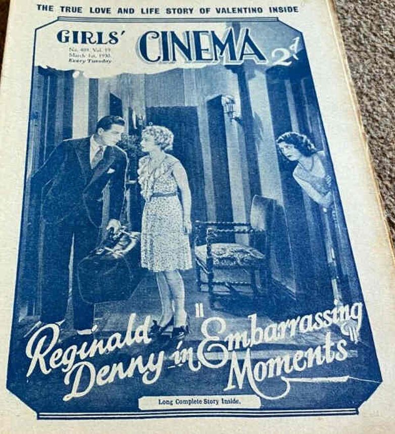 GIRLS CINEMA magazine side cover Issue 489 1 March 1930