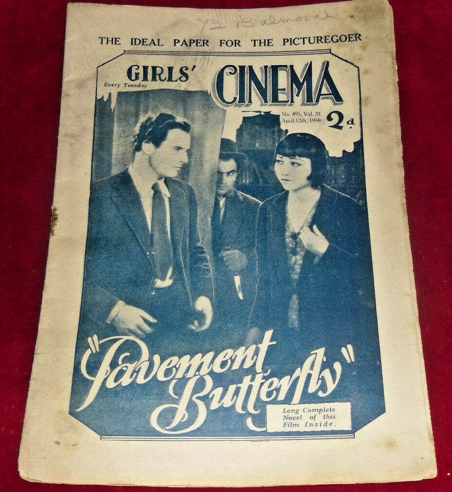 GIRLS CINEMA magazine side cover Issue 495 12 April 1930