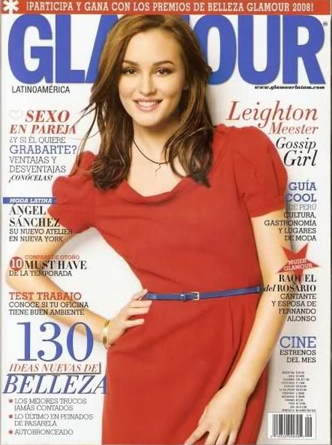GLAMOUR COLOMBIA magazine side cover  October 2008