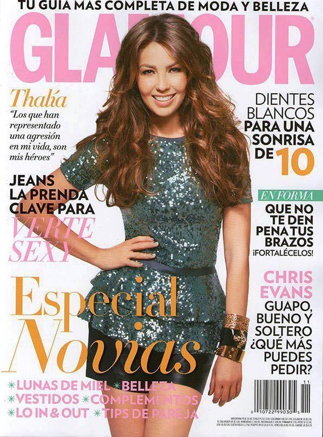 GLAMOUR COLOMBIA magazine side cover  November 2012