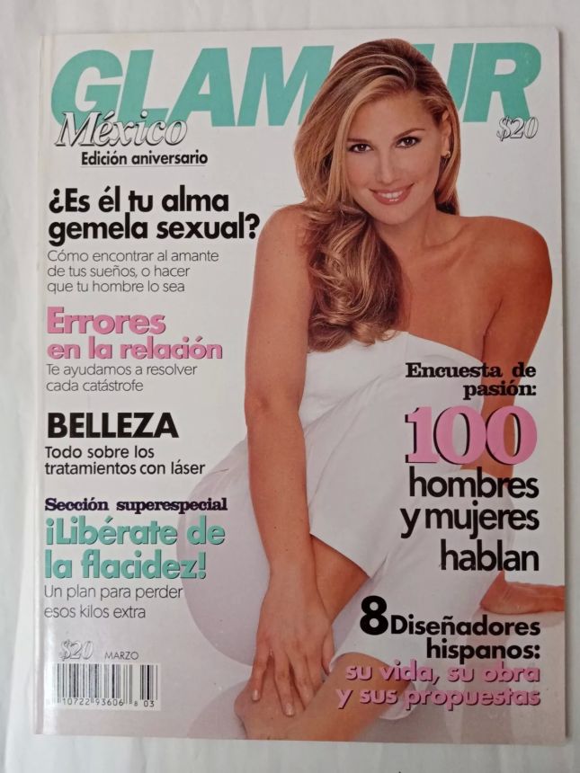 GLAMOUR MEXICO magazine side cover  March 1999
