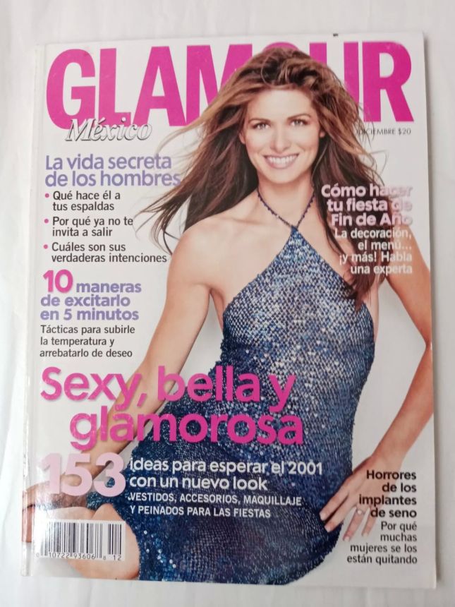 GLAMOUR MEXICO magazine side cover  December 2000