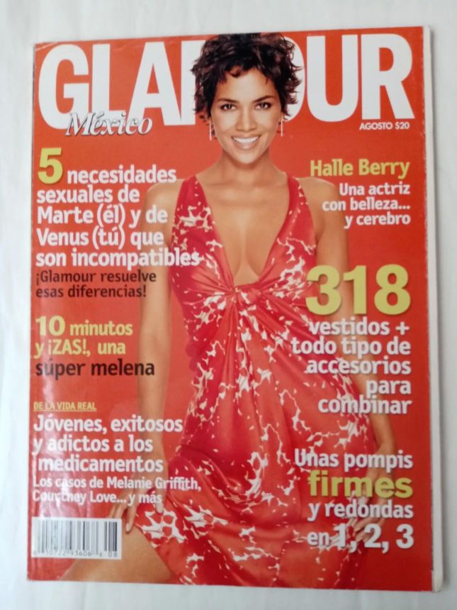 GLAMOUR MEXICO magazine side cover  August 2001