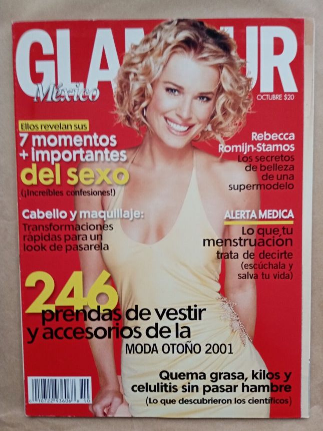GLAMOUR MEXICO magazine side cover  October 2001