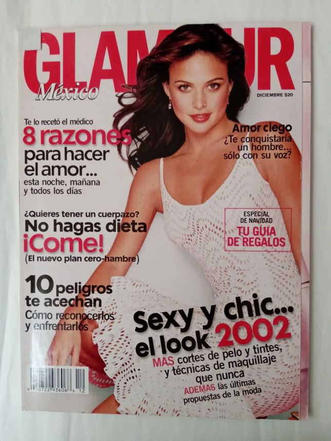 GLAMOUR MEXICO magazine side cover  December 2001