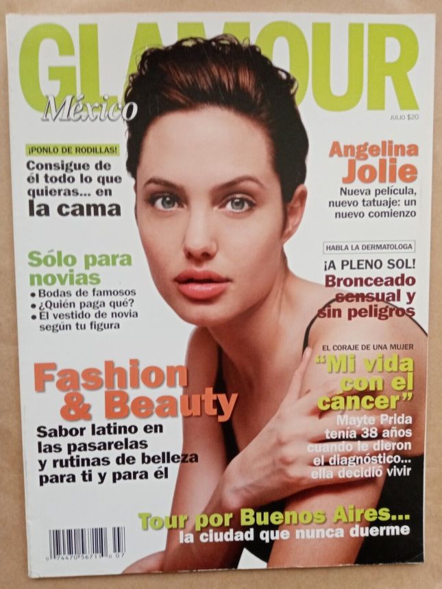 GLAMOUR MEXICO magazine side cover  July 2003