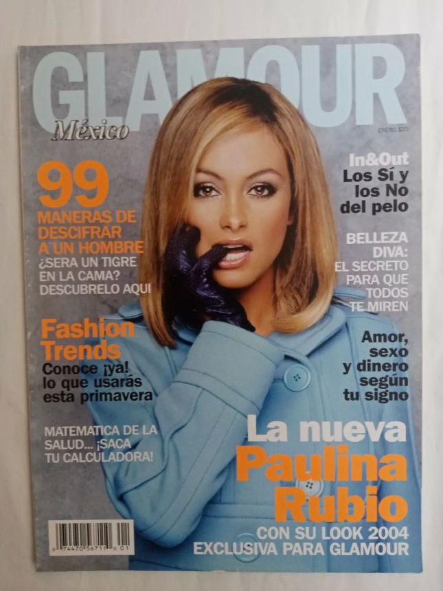 GLAMOUR MEXICO magazine side cover  January 2004