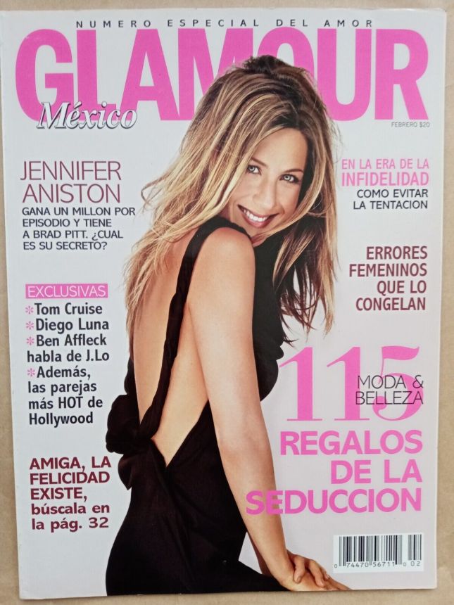 GLAMOUR MEXICO magazine side cover  February 2004