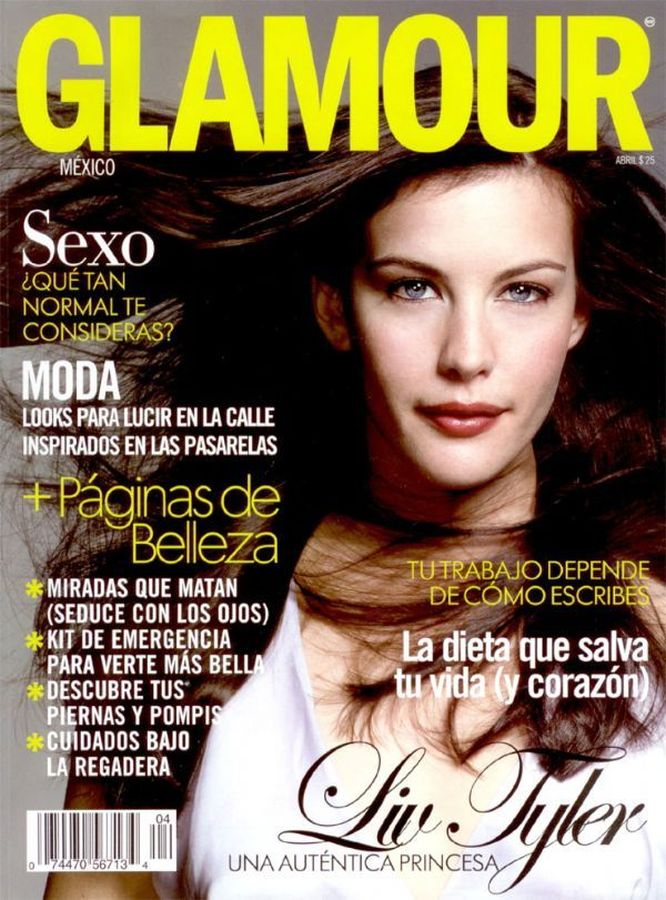 GLAMOUR MEXICO magazine side cover  April 2004