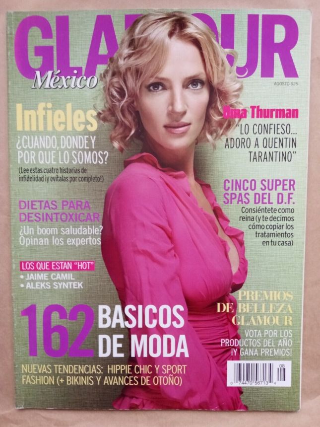 GLAMOUR MEXICO magazine side cover  August 2004
