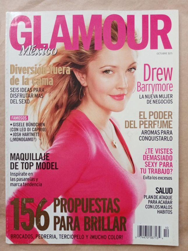 GLAMOUR MEXICO magazine side cover  October 2004