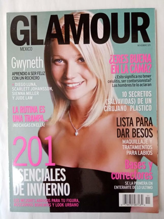 GLAMOUR MEXICO magazine side cover  November 2004