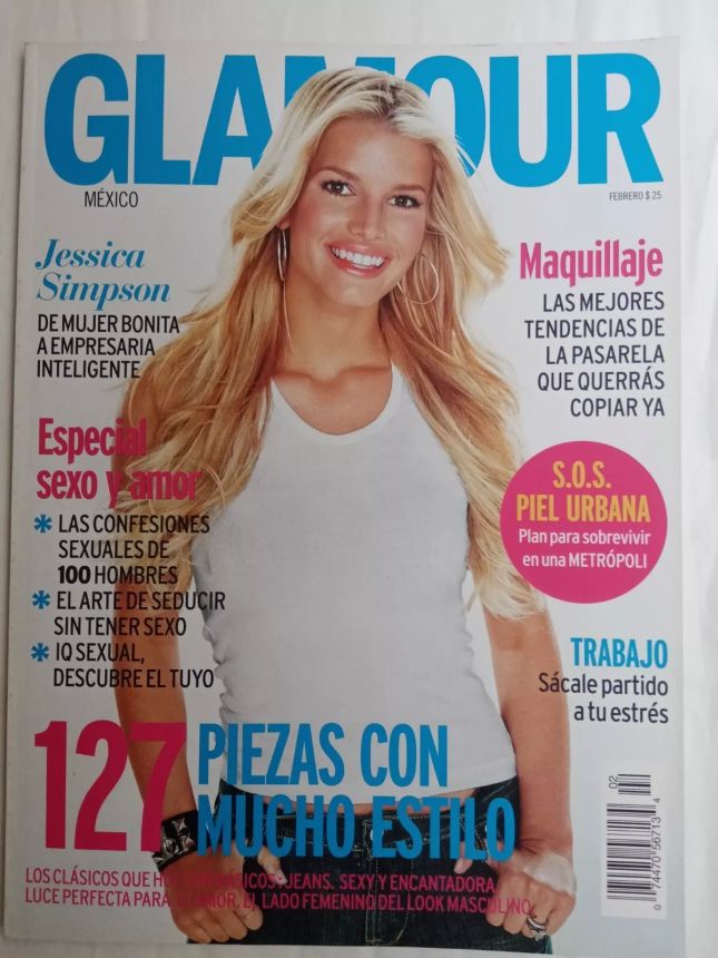 GLAMOUR MEXICO magazine side cover  February 2005