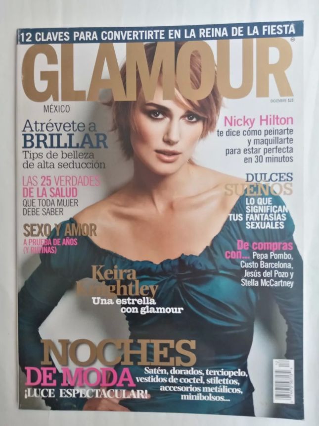 GLAMOUR MEXICO magazine side cover  December 2005