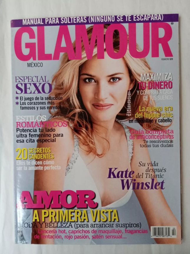GLAMOUR MEXICO magazine side cover  February 2006