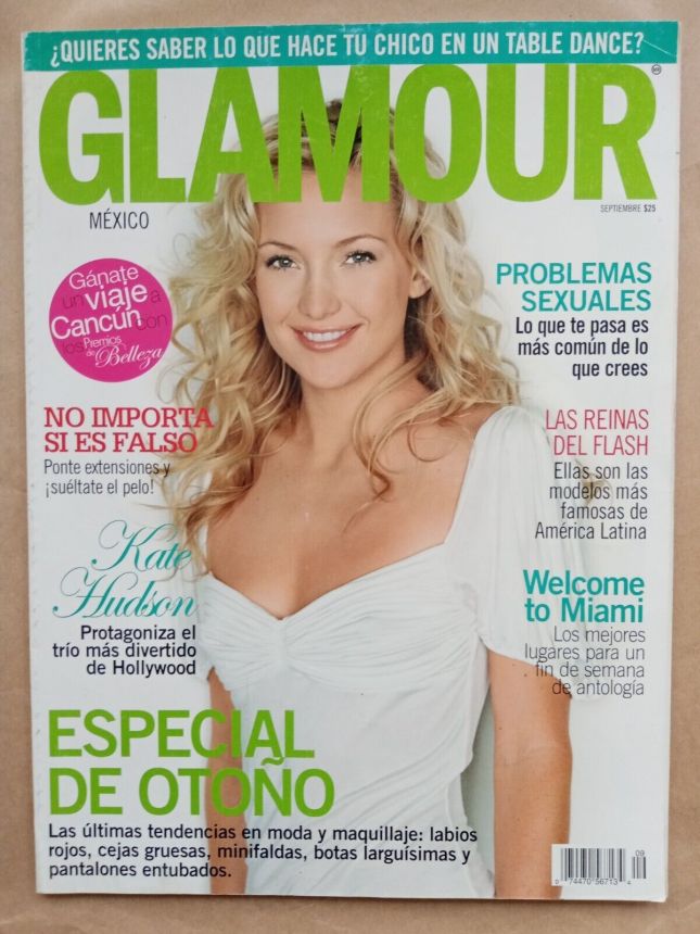 GLAMOUR MEXICO magazine side cover  September 2006