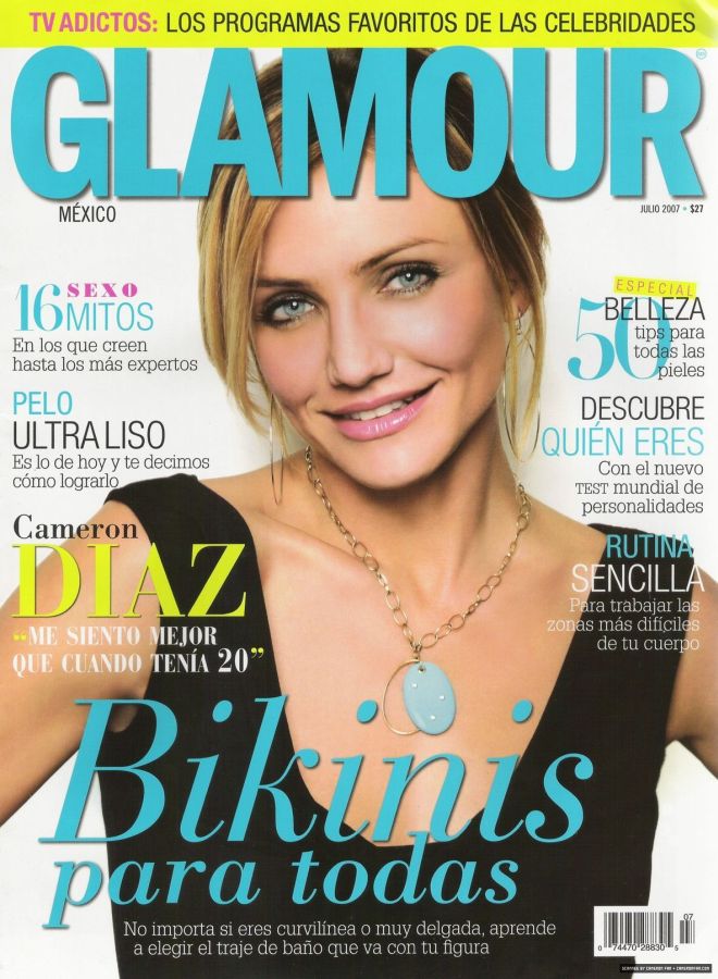 GLAMOUR MEXICO magazine side cover  July 2007