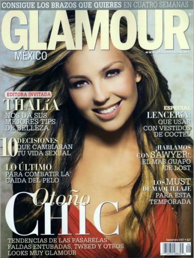 GLAMOUR MEXICO magazine side cover  September 2007
