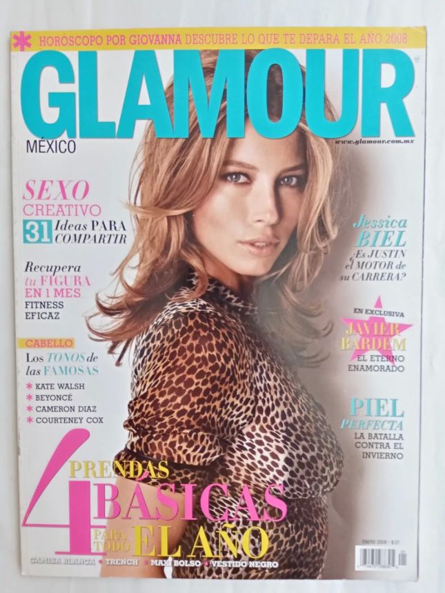 GLAMOUR MEXICO magazine side cover  January 2008