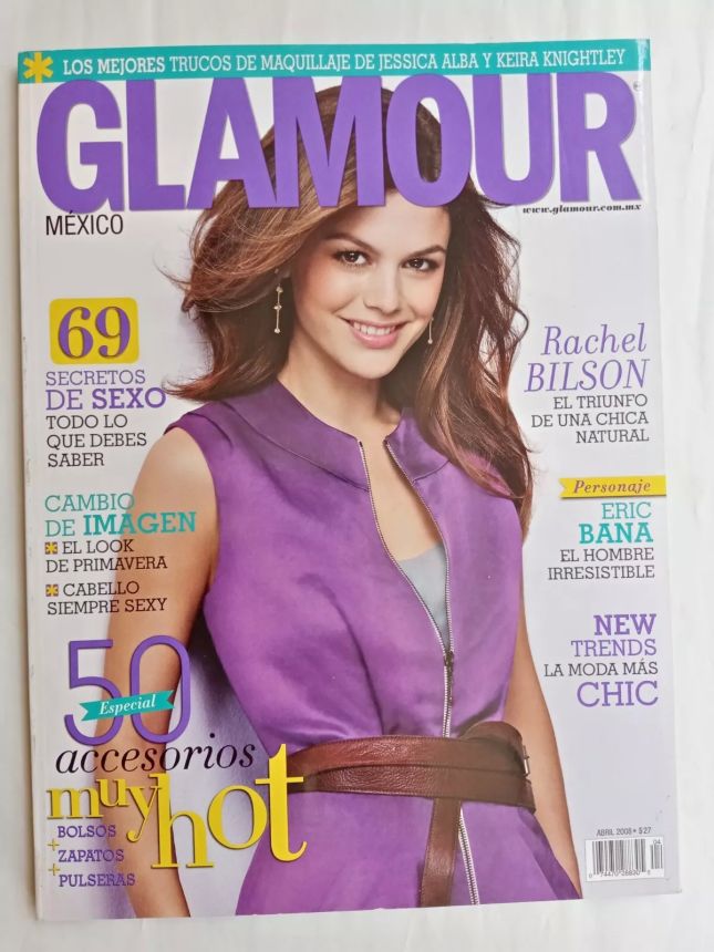 GLAMOUR MEXICO magazine side cover  April 2008