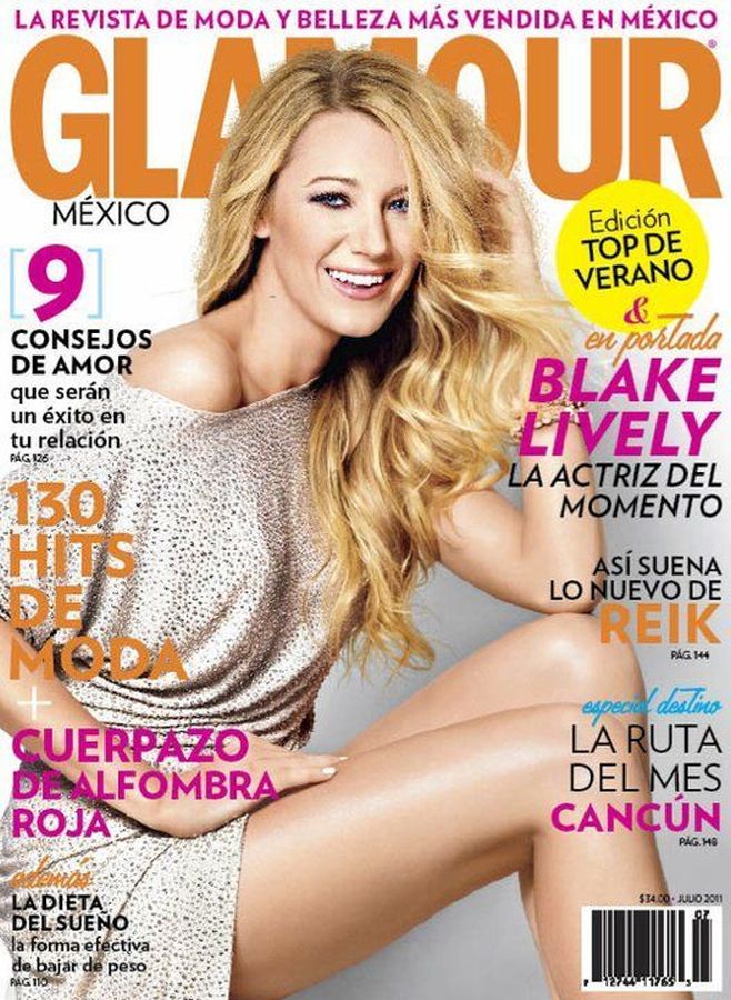 GLAMOUR MEXICO magazine side cover  July 2011