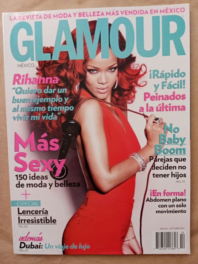 GLAMOUR MEXICO magazine side cover  October 2011