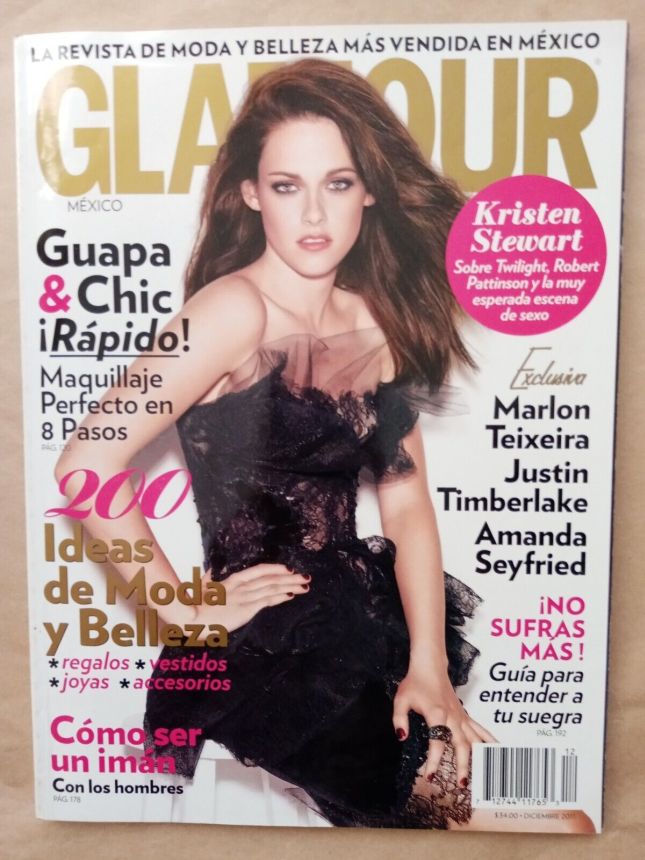 GLAMOUR MEXICO magazine side cover  December 2011